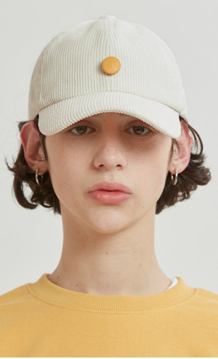 QUIETIST (クワイエティスト)   8s Corduroy Detachable Ball-cap (ivory)
