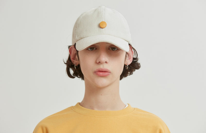 QUIETIST (クワイエティスト)   8s Corduroy Detachable Ball-cap (ivory)