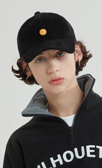 QUIETIST (クワイエティスト)  8s Corduroy Detachable Ball-cap (black)
