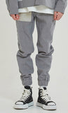 QUIETIST (クワイエティスト) Dual Denim Jogger Pants (gray)