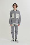 QUIETIST (クワイエティスト) Dual Denim Jogger Pants (gray)