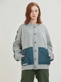 QUIETIST (クワイエティスト) Disco Denim Button Cardigan (gray)