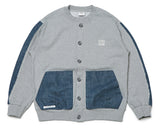 QUIETIST (クワイエティスト) Disco Denim Button Cardigan (gray)