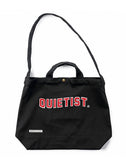QUIETIST (クワイエティスト) Square Cotton 2 in 1 Shoulder Bag (black)