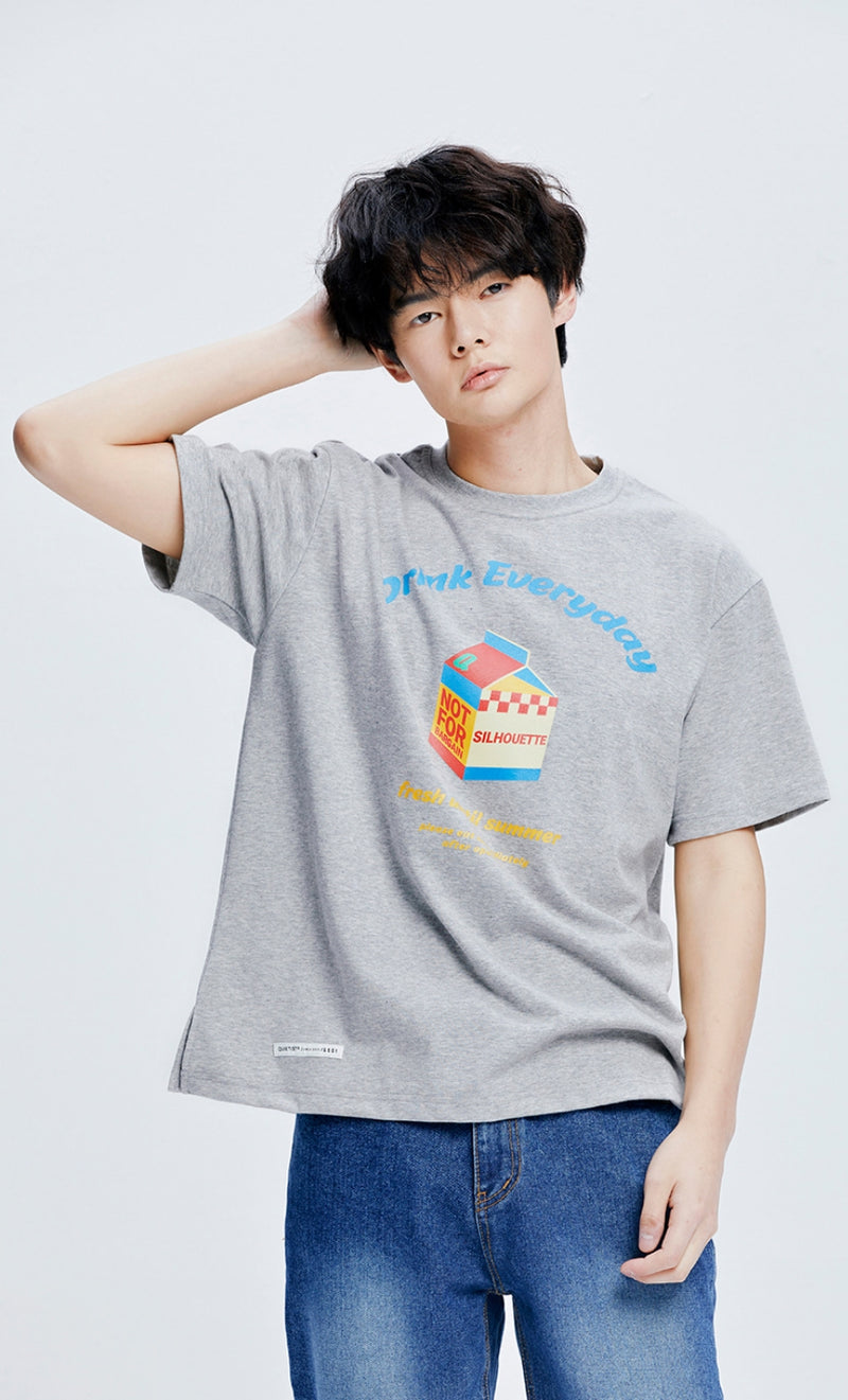 QUIETIST (クワイエティスト)  Drink Everyday T-Shirts (gray)