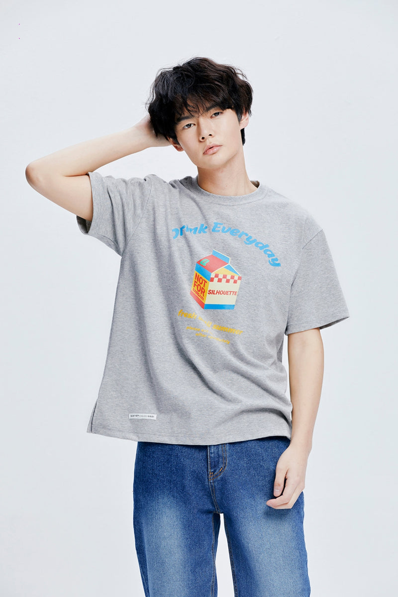 QUIETIST (クワイエティスト)  Drink Everyday T-Shirts (gray)