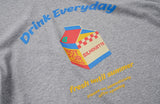 QUIETIST (クワイエティスト)  Drink Everyday T-Shirts (gray)