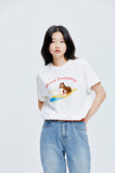 QUIETIST (クワイエティスト) Surfing dogs T-Shirts (white)