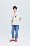 QUIETIST (クワイエティスト) Surfing dogs T-Shirts (white)