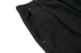 QUIETIST (クワイエティスト)  Jungle Cotton One-tuck Shorts (black)