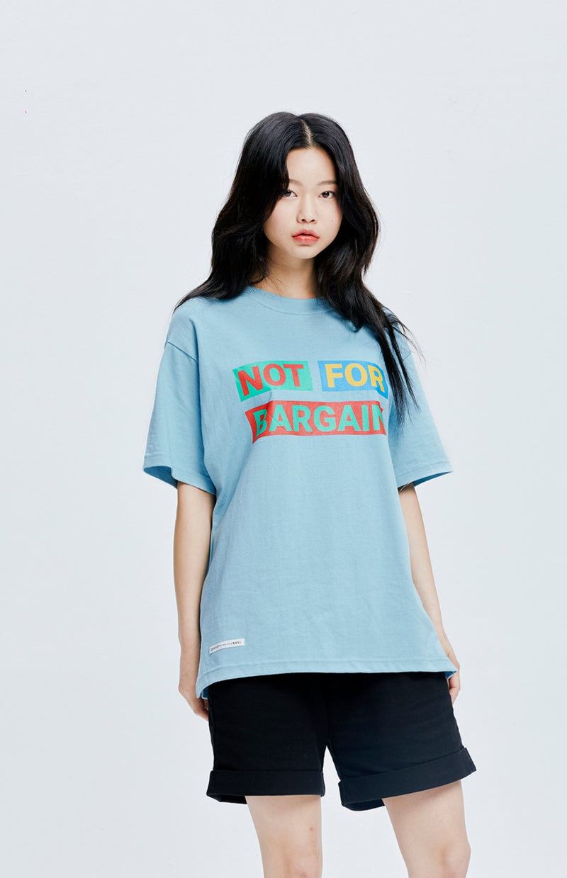 QUIETIST (クワイエティスト)  Not For Bargain T-Shirts (sky)