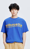 QUIETIST (クワイエティスト) Silhouette Logo T-Shirts (blue)