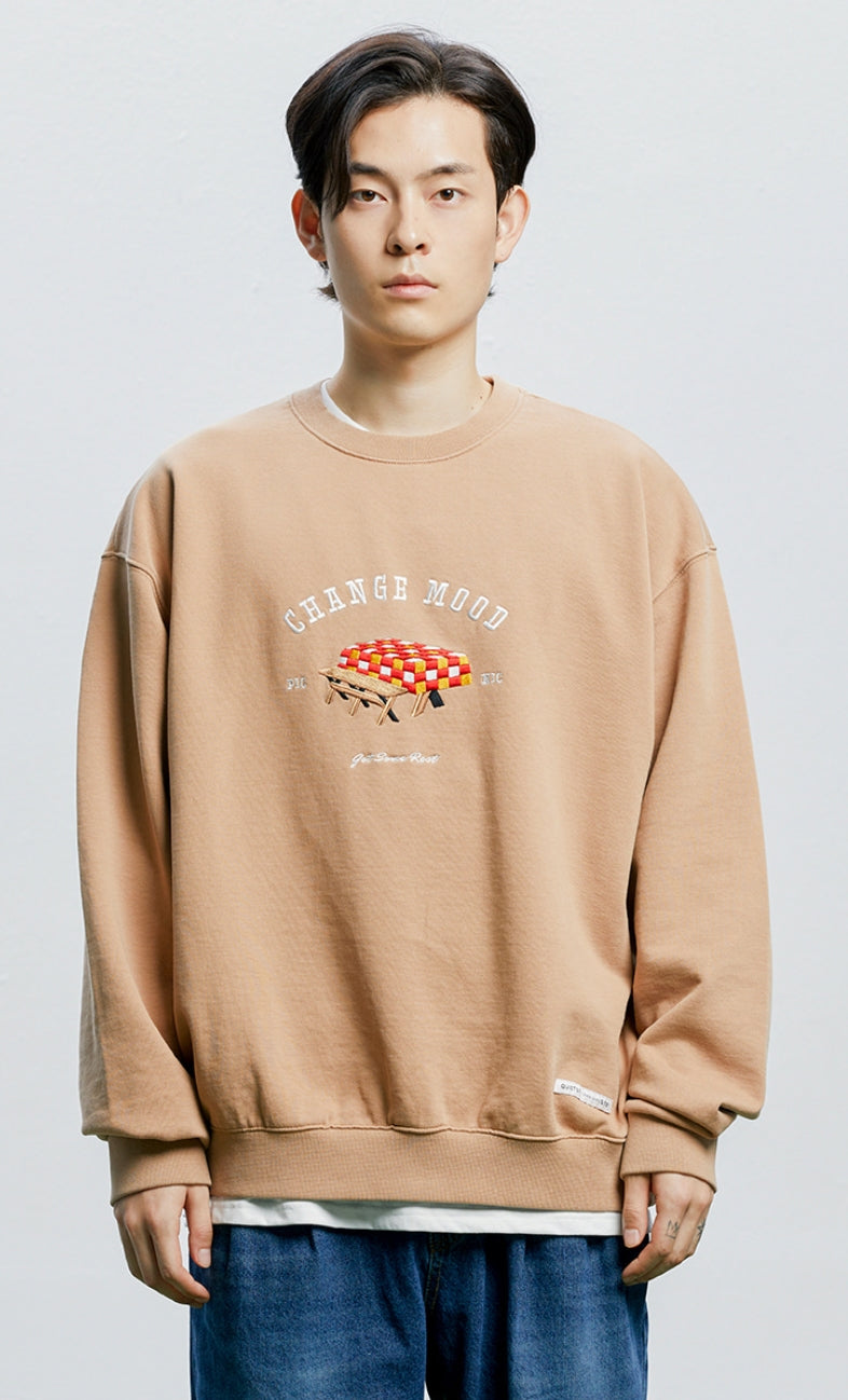 QUIETIST (クワイエティスト) Change-mood Table Sweat (brown)