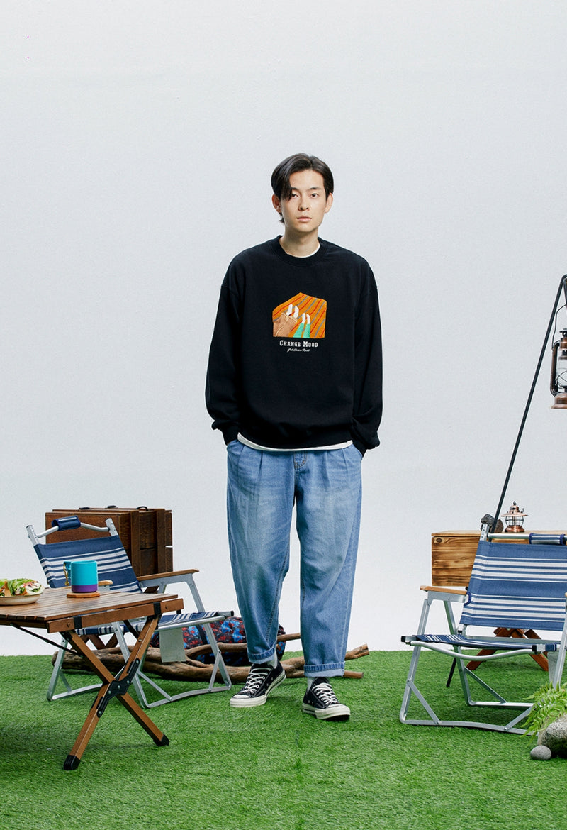 QUIETIST (クワイエティスト) Change-mood Blanket Sweat (black)