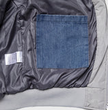 QUIETIST (クワイエティスト) Washed Mix MA-1 Jacket (gray)