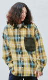 QUIETIST (クワイエティスト) Knit Pocket Check Shirts (yellow)