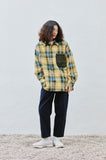 QUIETIST (クワイエティスト) Knit Pocket Check Shirts (yellow)