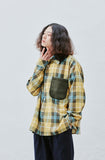 QUIETIST (クワイエティスト) Knit Pocket Check Shirts (yellow)