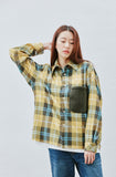 QUIETIST (クワイエティスト) Knit Pocket Check Shirts (yellow)