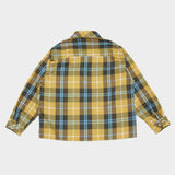 QUIETIST (クワイエティスト) Knit Pocket Check Shirts (yellow)