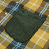 QUIETIST (クワイエティスト) Knit Pocket Check Shirts (yellow)