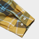 QUIETIST (クワイエティスト) Knit Pocket Check Shirts (yellow)