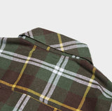 QUIETIST (クワイエティスト) Knit Pocket Check Shirts (khaki)