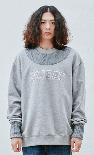 QUIETIST (クワイエティスト) Plain Knit Sweat (gray)