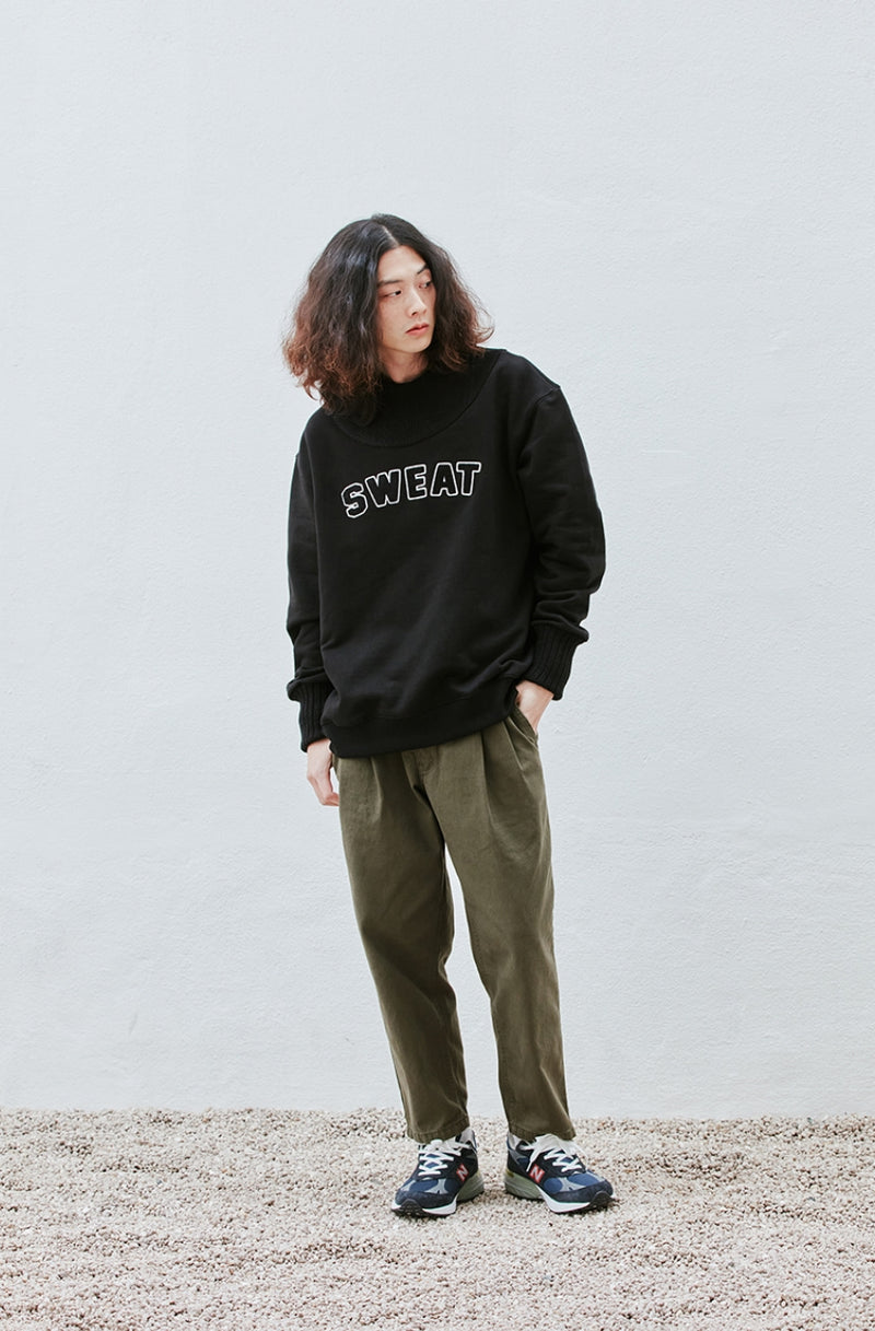 QUIETIST (クワイエティスト)  Plain Knit Sweat (black)