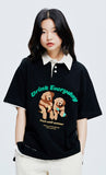 QUIETIST (クワイエティスト) 20’s Retriever Rugby Collar-Tee (black)