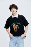 QUIETIST (クワイエティスト) 20’s Retriever Rugby Collar-Tee (black)