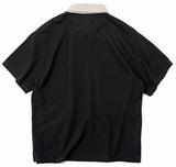 QUIETIST (クワイエティスト) 20’s Retriever Rugby Collar-Tee (black)