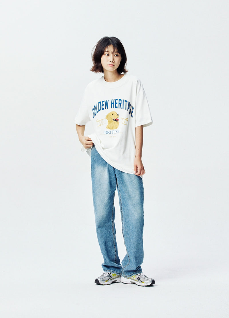 QUIETIST (クワイエティスト) Golden Heritage 1/2 T-Shirts (white)
