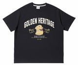 QUIETIST (クワイエティスト) Golden Heritage 1/2 T-Shirts (black)