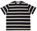 QUIETIST (クワイエティスト) Border Stripe 1/2 T-shirts (black)