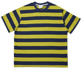 QUIETIST (クワイエティスト) Border Stripe 1/2 T-shirts (olive)