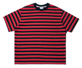 QUIETIST (クワイエティスト) Basic Stripe 1/2 T-shirts (red)