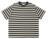 QUIETIST (クワイエティスト) Basic Stripe 1/2 T-shirts (black)