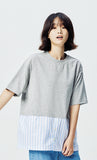 QUIETIST (クワイエティスト) French Half 1/2 T-Shirts (gray)