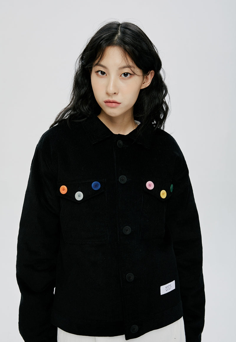 QUIETIST (クワイエティスト) QUILTING CORDUROY JACKET-BLACK