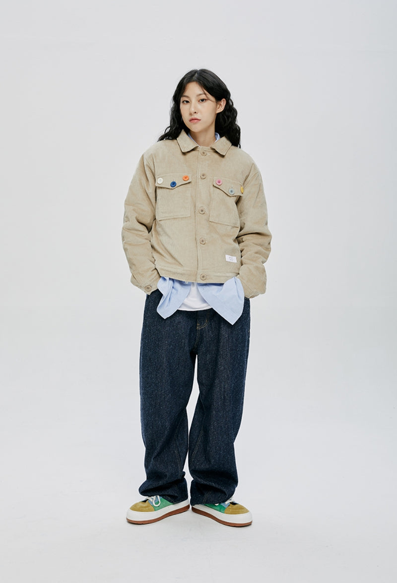 QUIETIST (クワイエティスト) UILTING CORDUROY JACKET-BEIGE