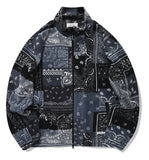 QUIETIST (クワイエティスト) SAINTPAIN X QUIETIST PAISLEY MIX POLAR FLEECE JACKET-BLACK