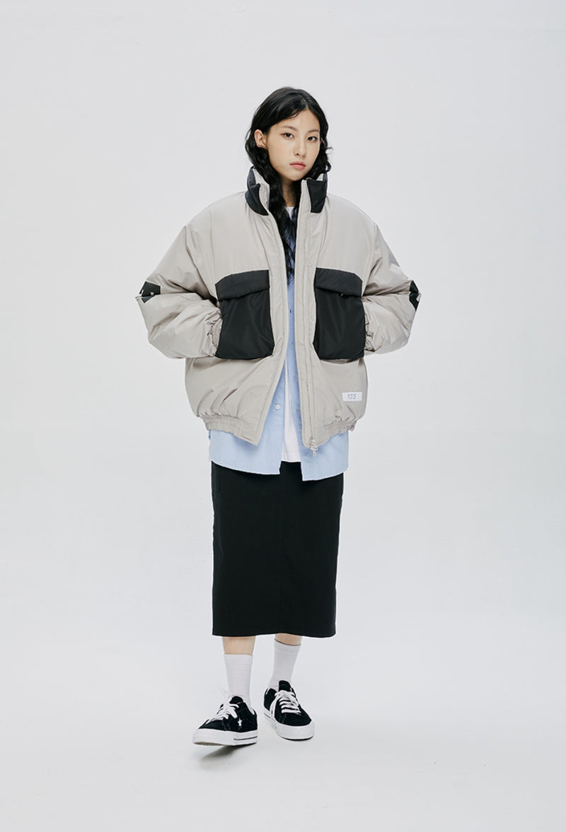 QUIETIST (クワイエティスト) POCKET POINT BOMBER JACKET-WHITE