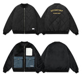 QUIETIST (クワイエティスト) REVERSIBLE PATCH POCKET QUILTING JACKET-BLACK