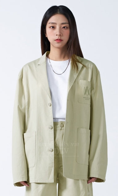 アクメドラビ(acme' de la vie) A LOGO CASUAL BLAZER JACKET BEIGE