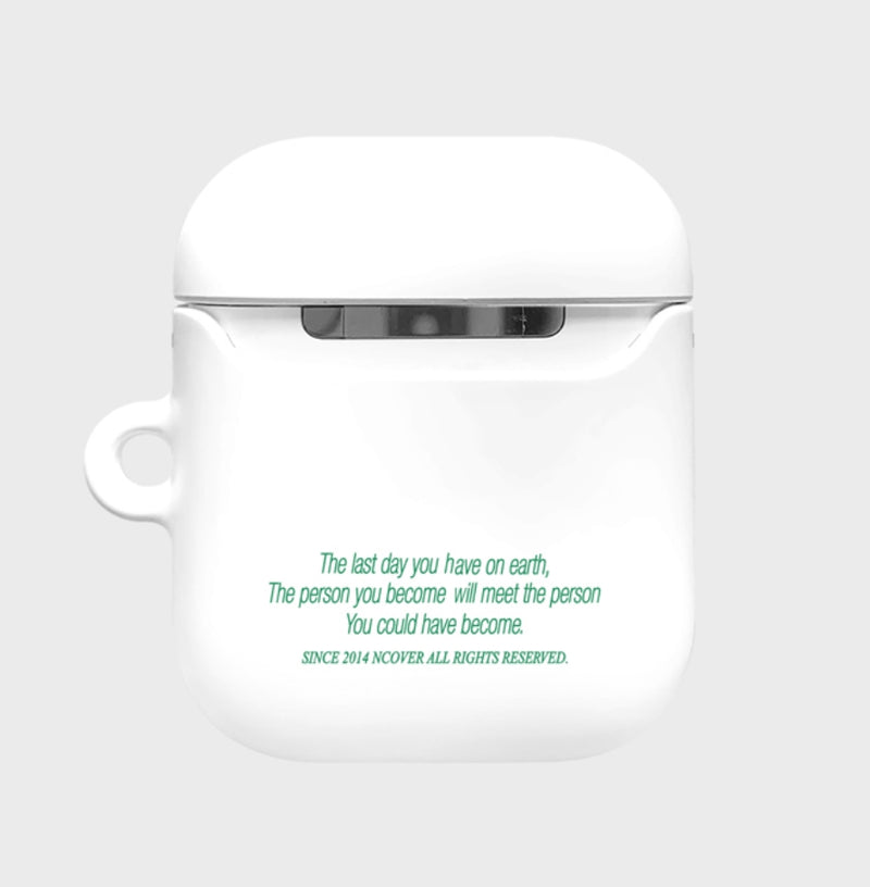 NCOVER（エンカバー）THREE CHECKER TEXT-WHITE(AirPods HARD)