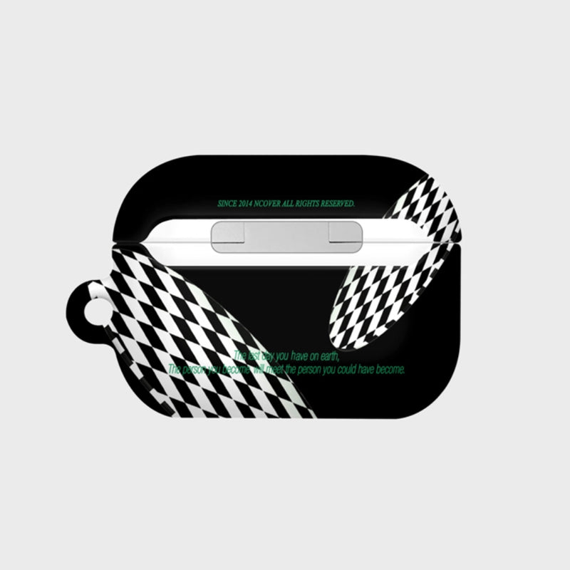 NCOVER（エンカバー）THREE CHECKER TEXT-BLACK(AirPods PRO HARD)