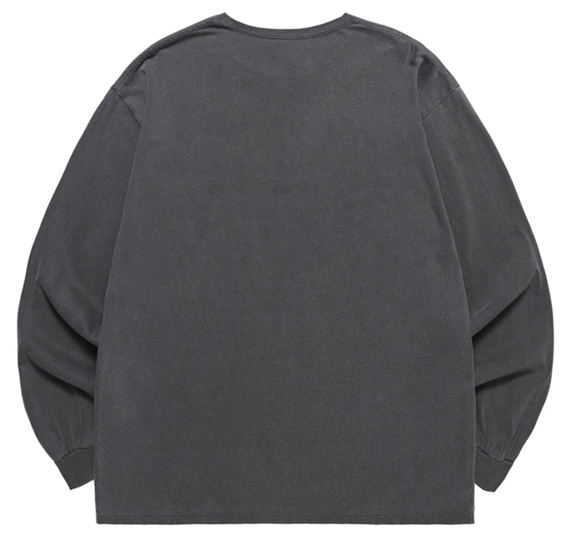 mahagrid (マハグリッド) MGD PIGMENT POCKET LS TEE [CHARCOAL]