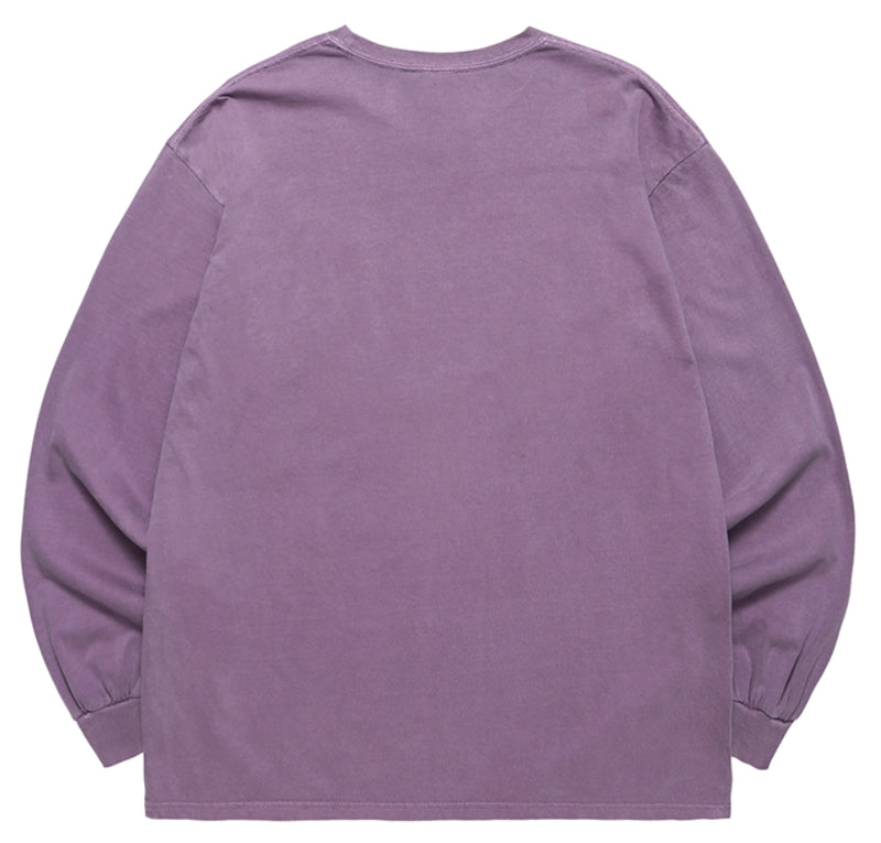 mahagrid (マハグリッド) MGD PIGMENT POCKET LS TEE [PURPLE]