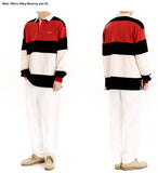 mahagrid (マハグリッド) RUGBY POLO LS TEE [RED]